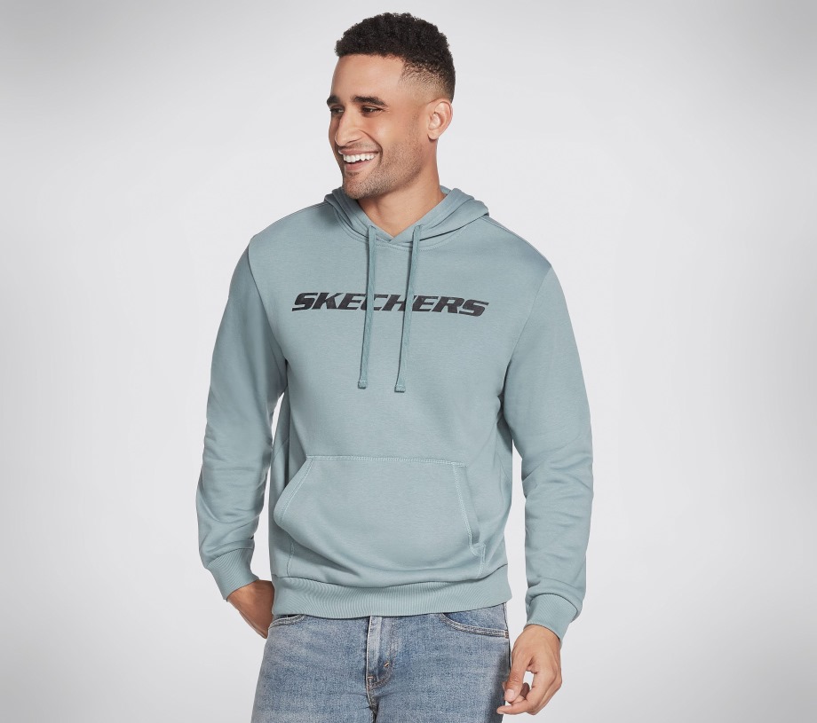 Apparel Heritage Pullover Hoodie Teal Blue Skechers