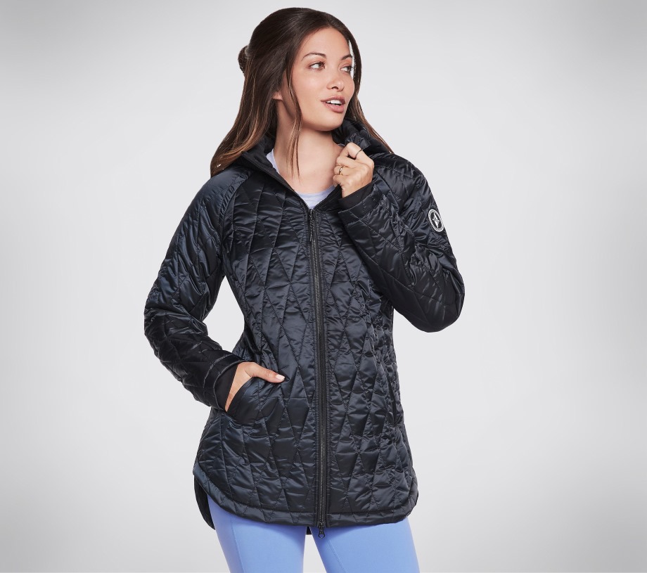 GOWALK Diamond Quilt Jacket Skechers Black