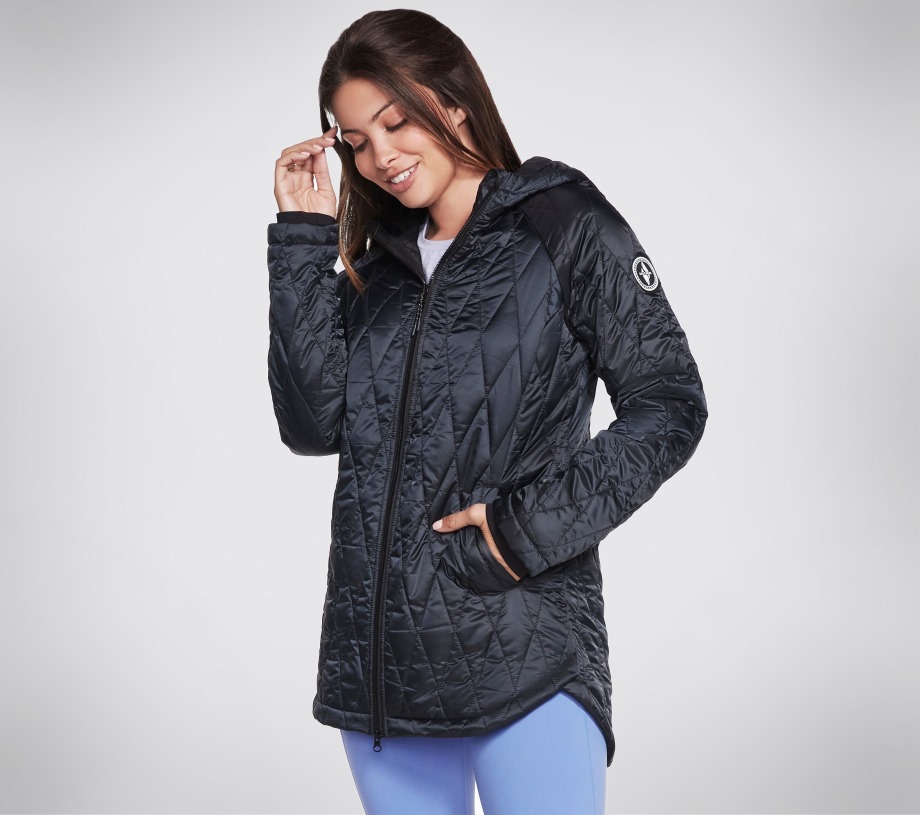 GOWALK Diamond Quilt Jacket Skechers Black