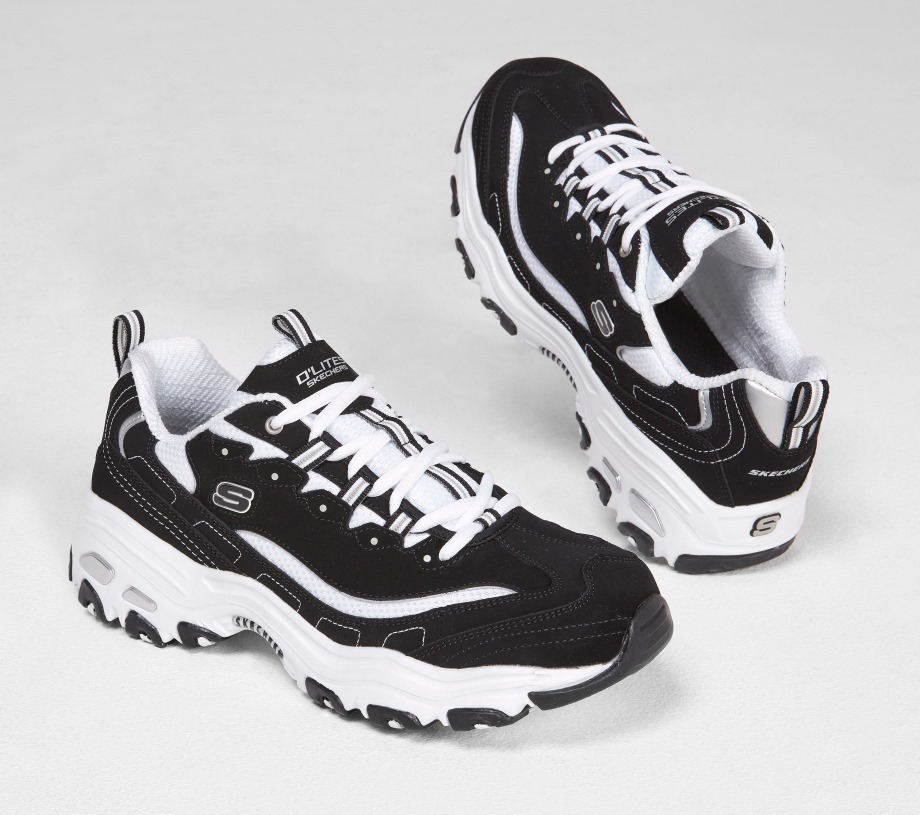 D'Lites Black White Skechers