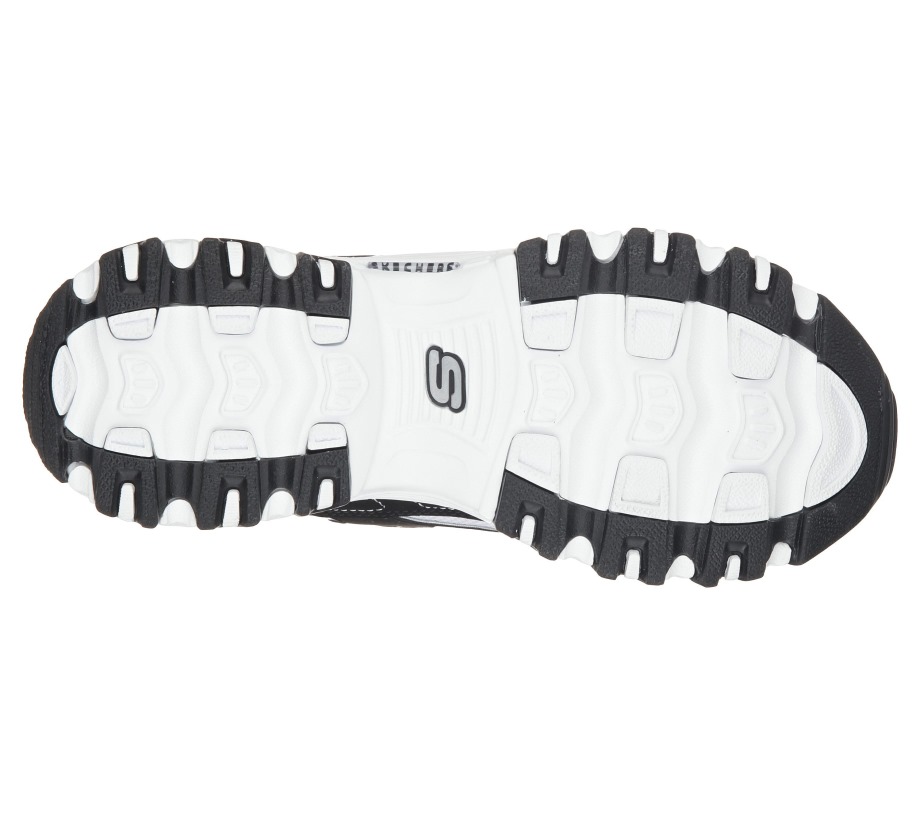 Skechers D'Lites Biggest Fan Black White