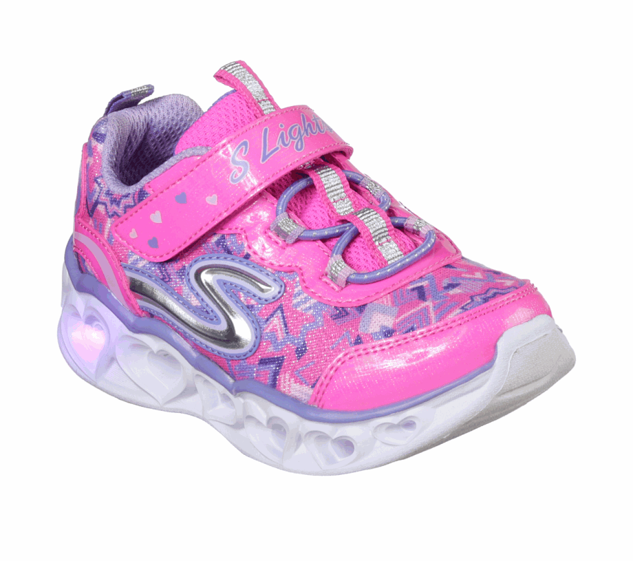 S Lights Heart Lights Neon Pink Multi Skechers