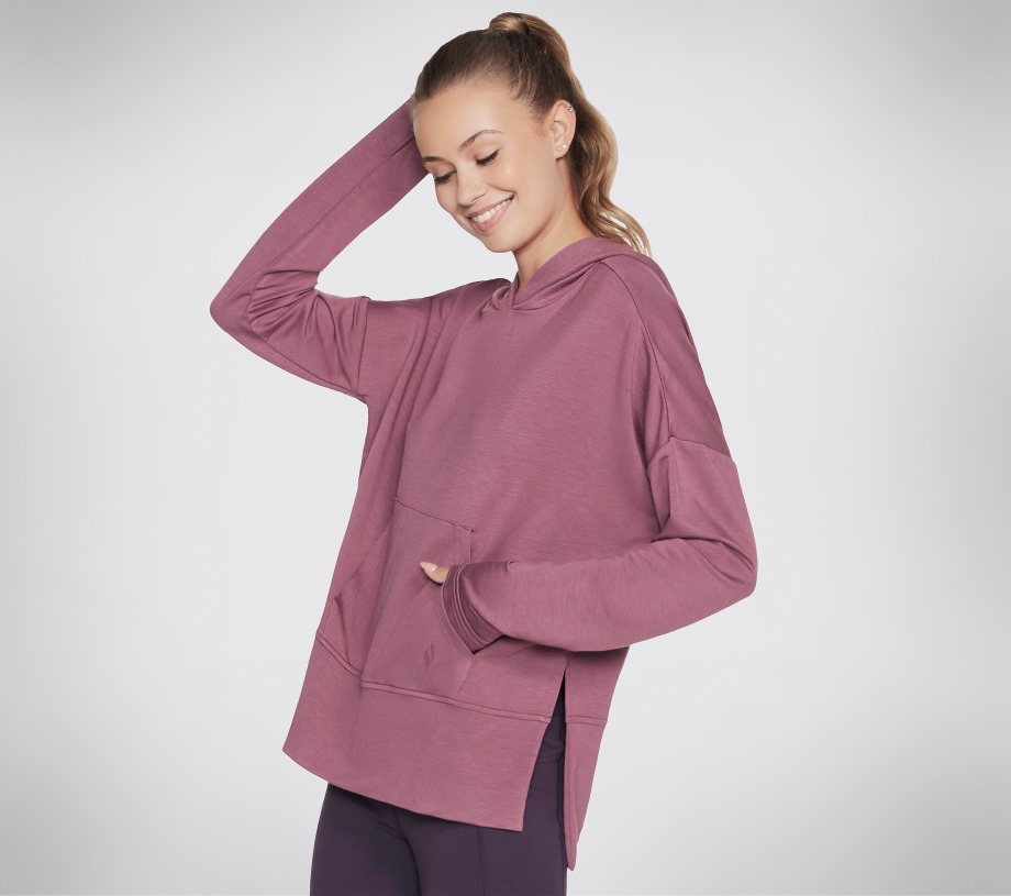 SKECHLUXE Restful Long Sleeve Hoodie Skechers Dark Mauve