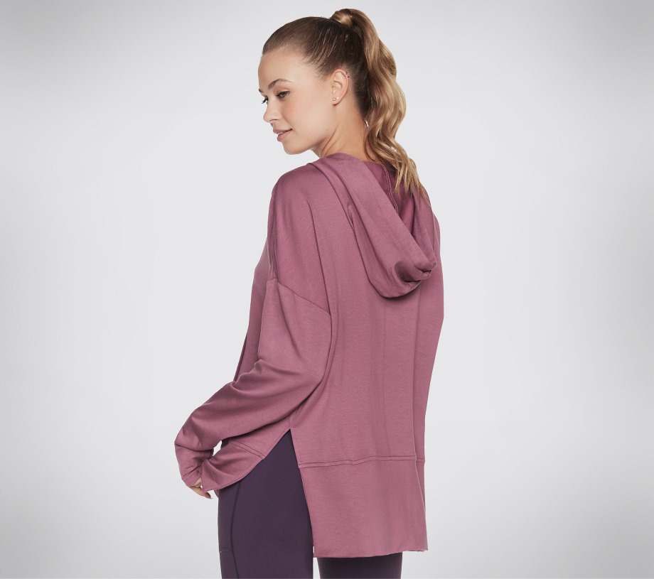 SKECHLUXE Restful Long Sleeve Hoodie Skechers Dark Mauve