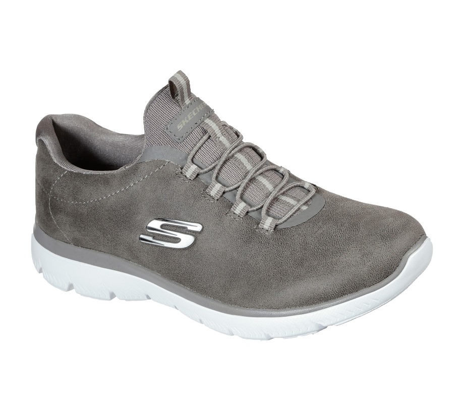 Summits Oh So Smooth Dark Taupe Skechers