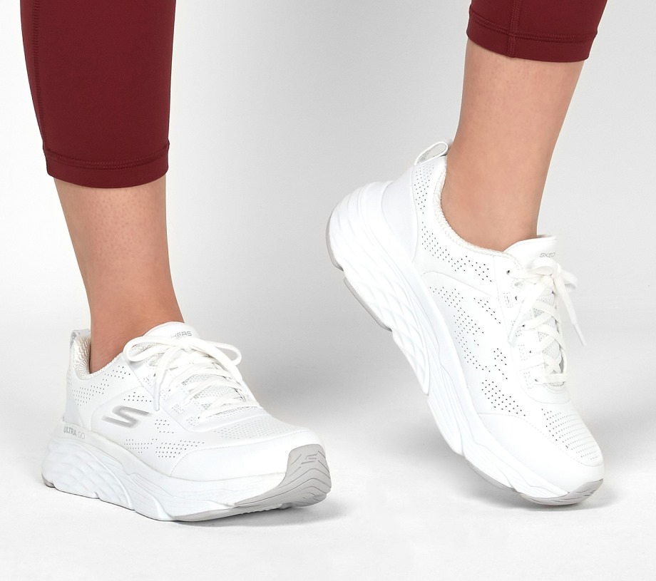 Max Cushioning Elite Step Up White Silver Skechers
