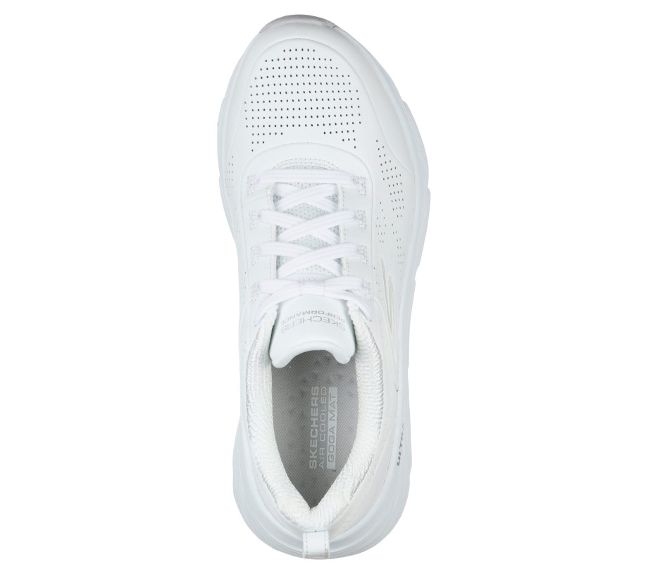 Max Cushioning Elite Step Up White Silver Skechers