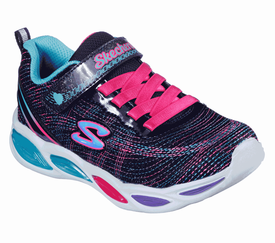 S Lights Shimmer Beams Sparkle Glitz Skechers Navy Multi