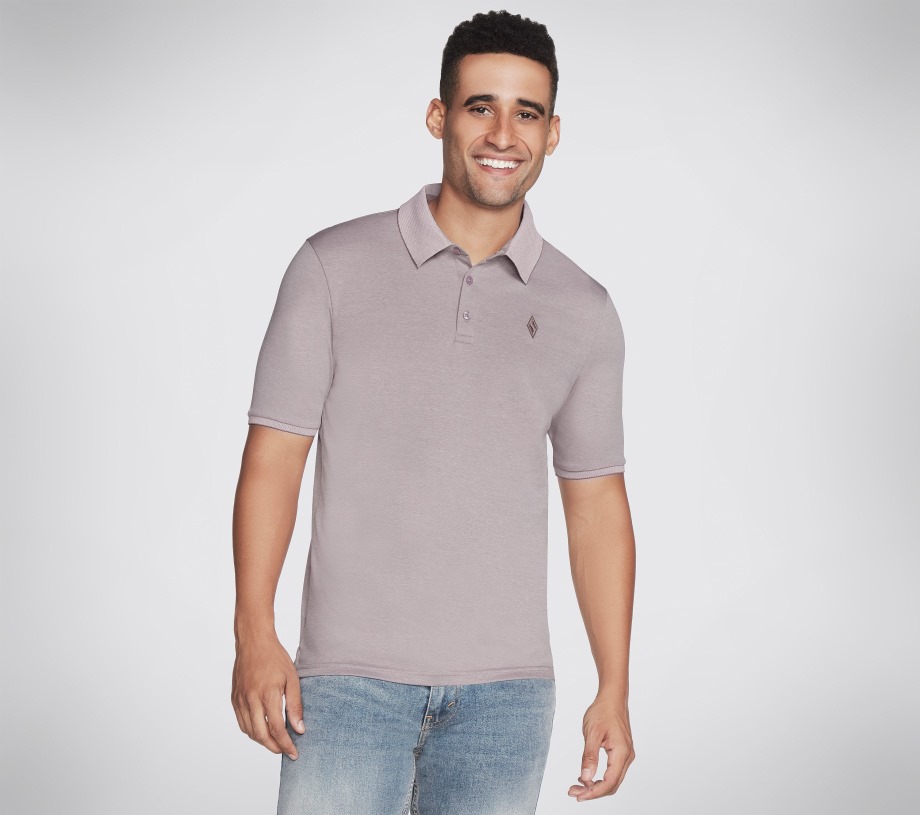 Skechers Apparel Off Duty Polo Shirt Taupe Lavender