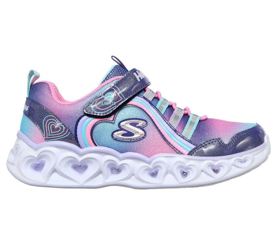S Lights Heart Lights Rainbow Lux Navy Multi Skechers