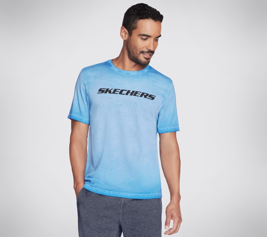 Apparel Breakers Crew Tee Shirt Skechers Blue White
