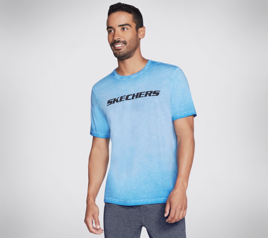 Apparel Breakers Crew Tee Shirt Skechers Blue White