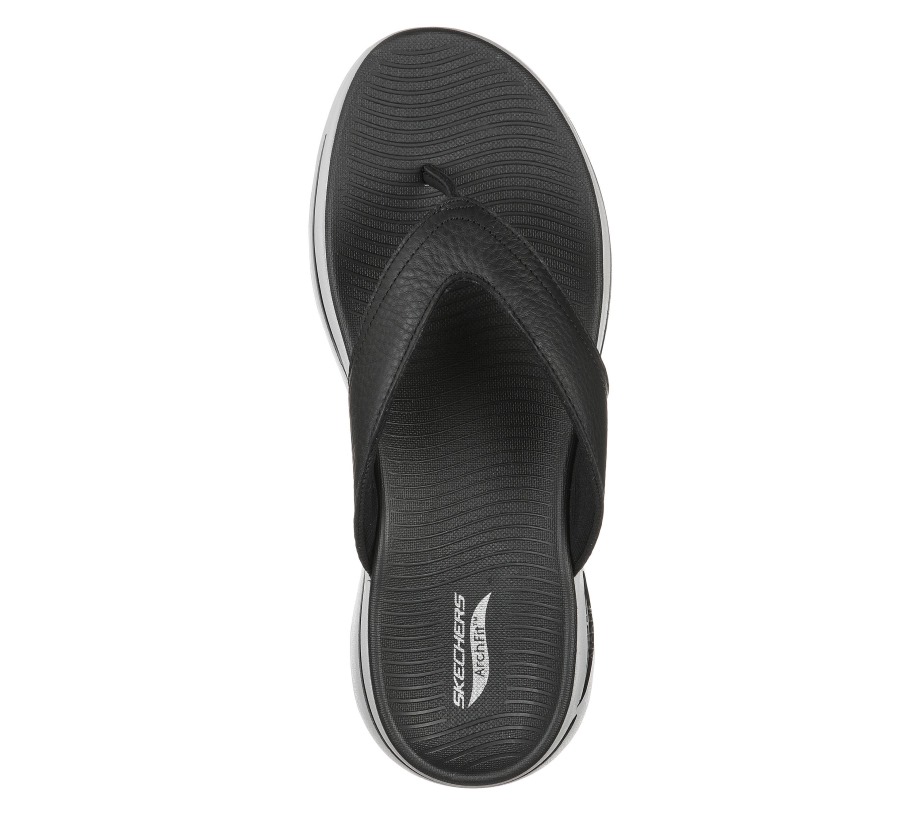 Skechers GOwalk Arch Fit Sandal Black Gray