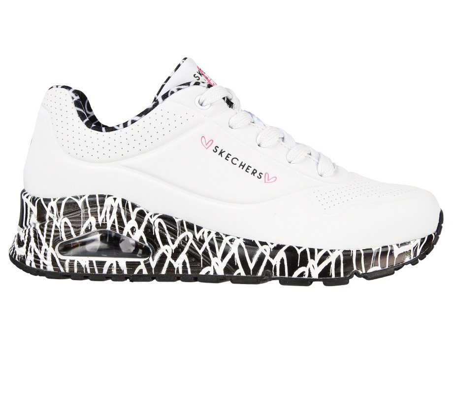 Skechers x JGoldcrown Uno Loving Love White Black