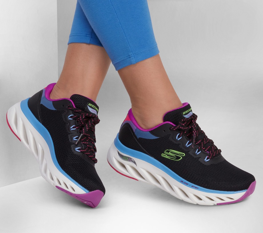 Skechers Arch Fit Glide-Step Highlighter Black Multi