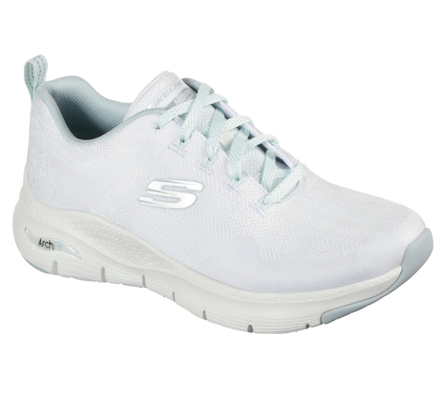 Arch Fit Comfy Wave Skechers White Mint