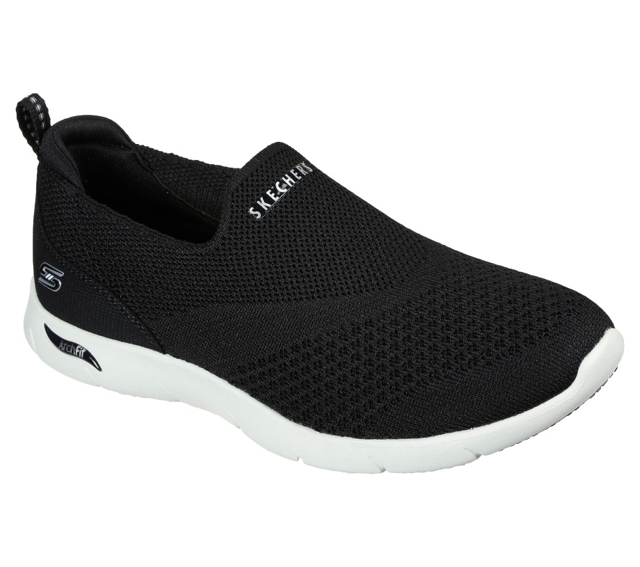 Arch Fit Refine Don't Go Skechers Black White