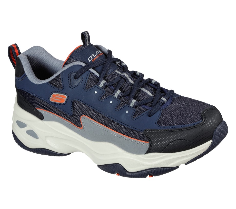 Skechers D'Lites 4.0 Navy Orange