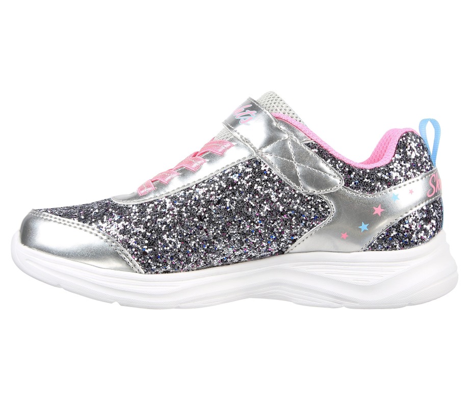S Lights Glimmer Kicks Starlet Shine Skechers Silver Pink