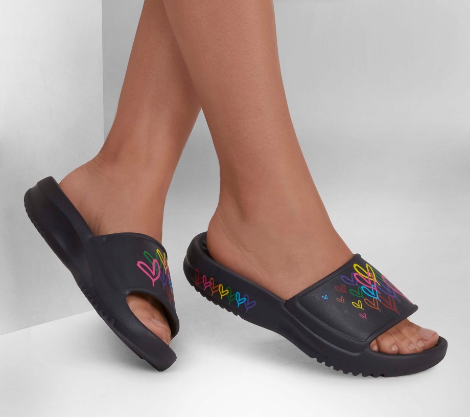 JGoldcrown Foamies In Love with Love Black Multi Skechers