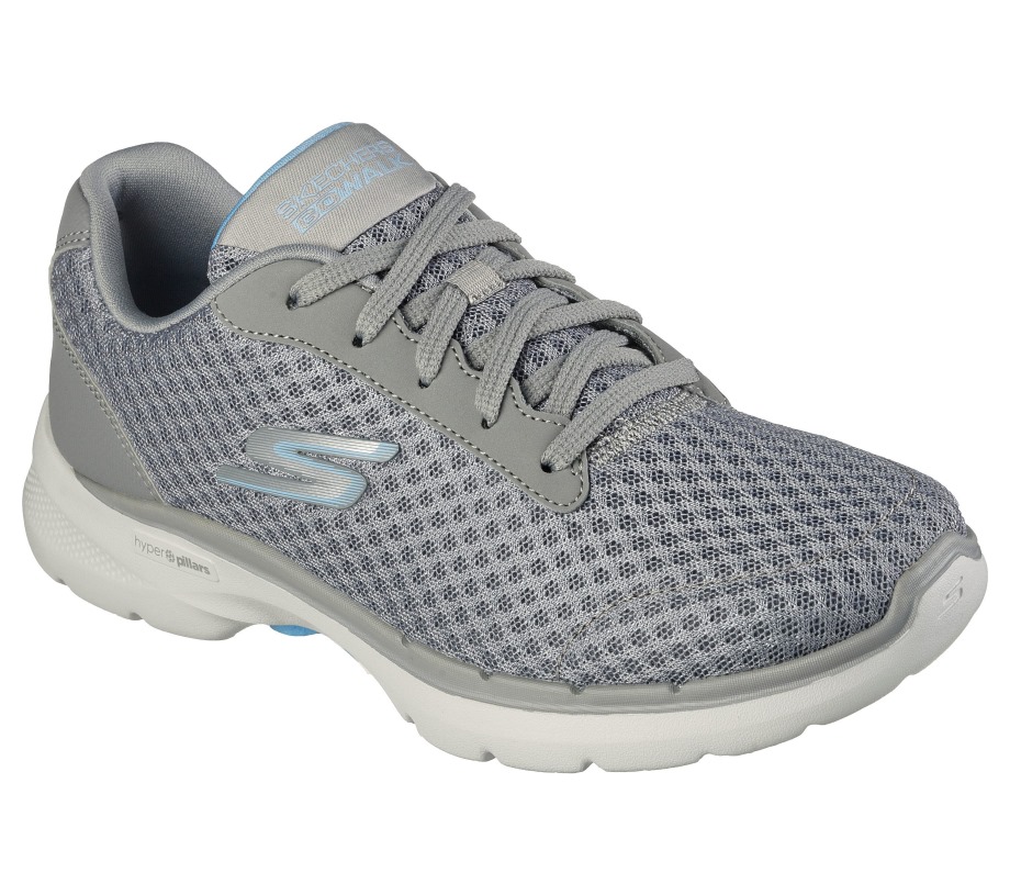 GOwalk 6 Iconic Vision Gray Blue Skechers
