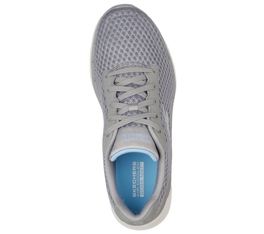 GOwalk 6 Iconic Vision Gray Blue Skechers