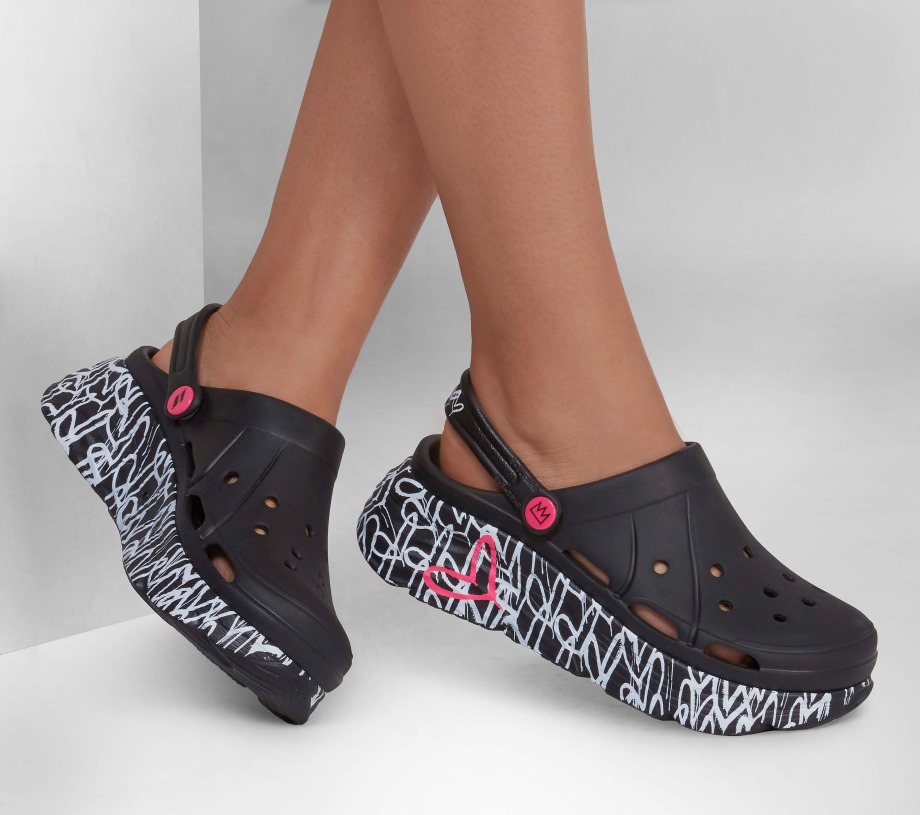 Skechers JGoldcrown Foamies Max Cushioning Love True Black