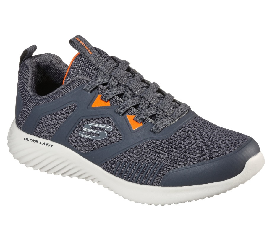 Bounder High Degree Charcoal Orange Skechers