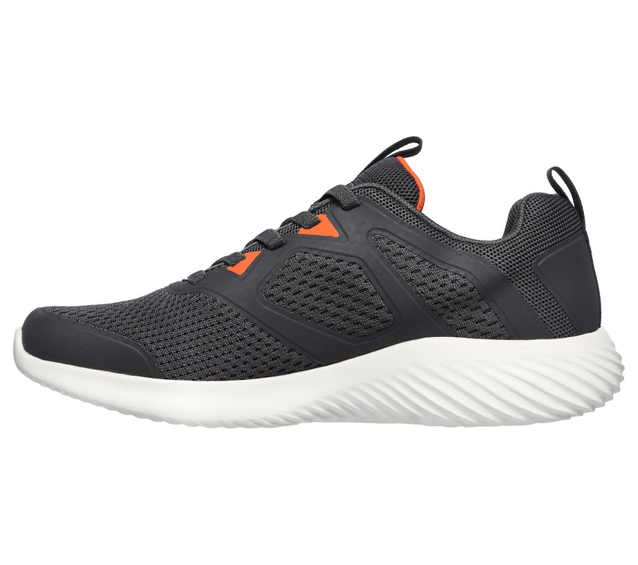 Bounder High Degree Charcoal Orange Skechers