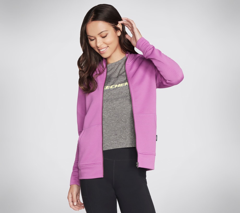 The Hoodless Hoodie GO WALK Everywhere Jacket Purple Hot Pink Skechers