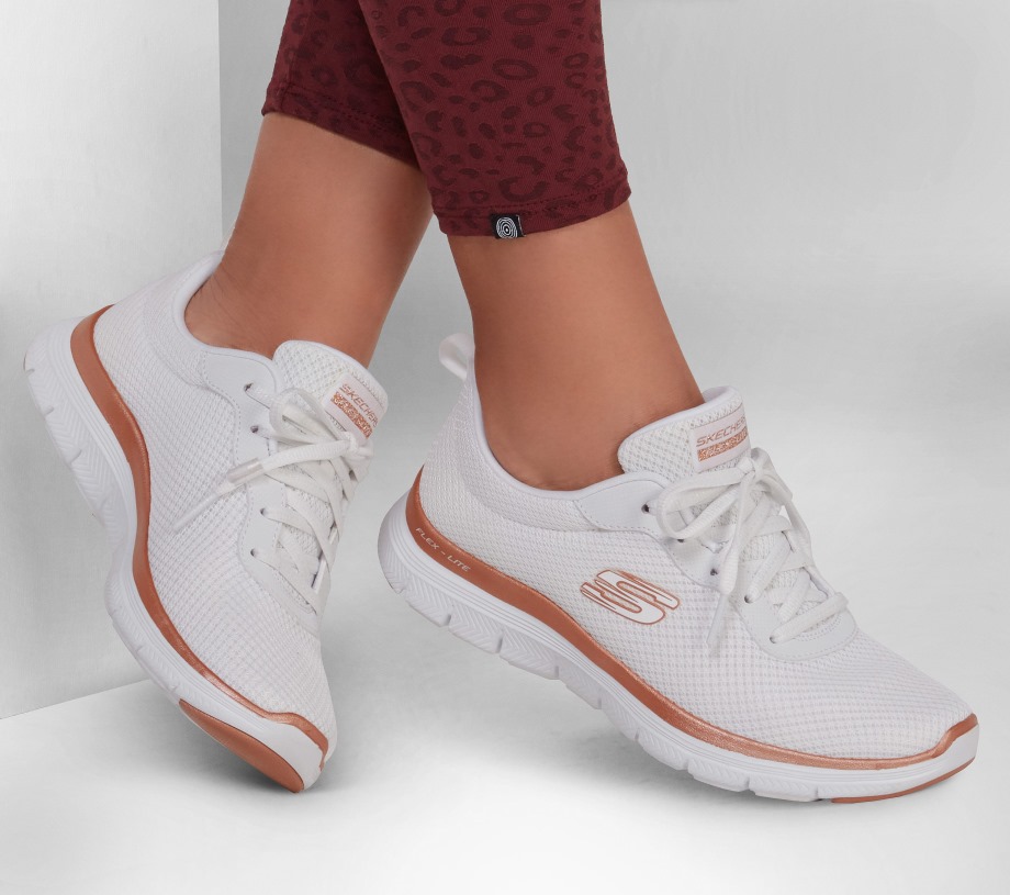 Skechers Flex Appeal 4.0 Brilliant View White Rose Gold