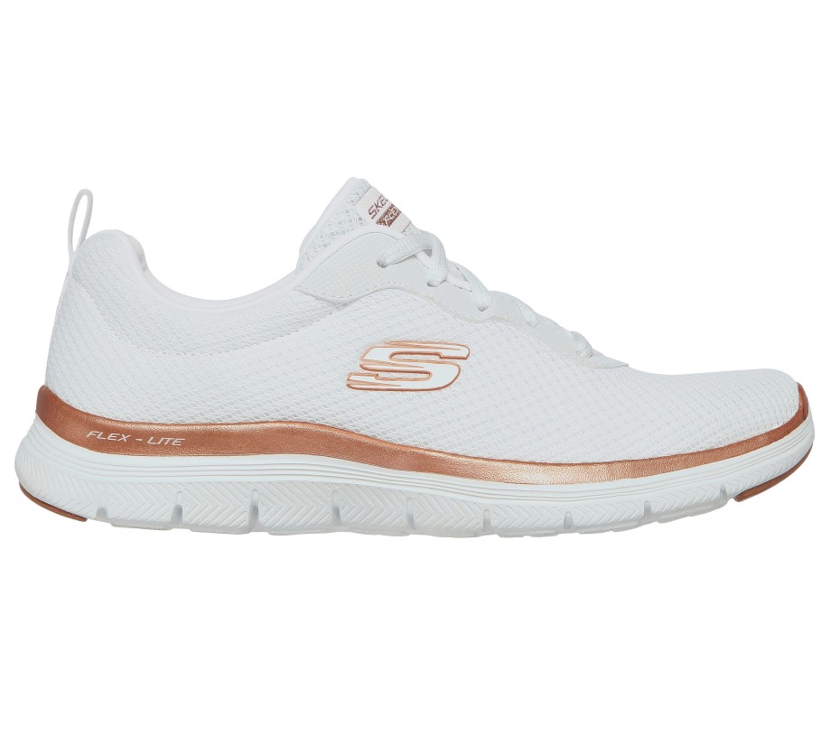 Skechers Flex Appeal 4.0 Brilliant View White Rose Gold