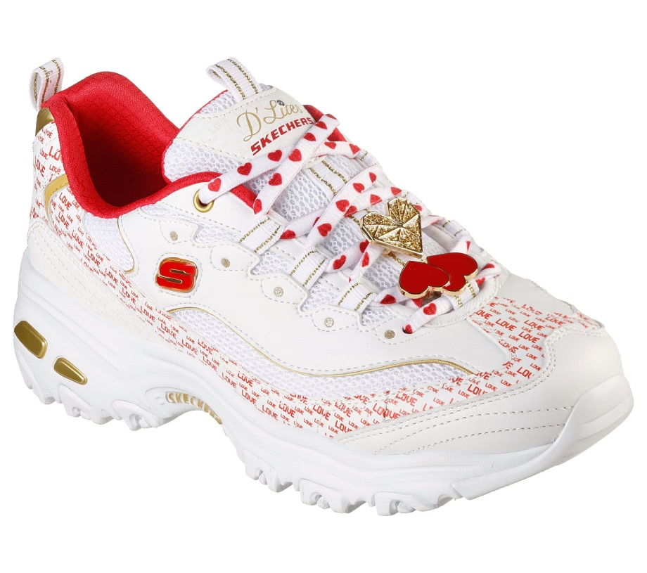 Skechers D'Lites You're so Cupid White Red