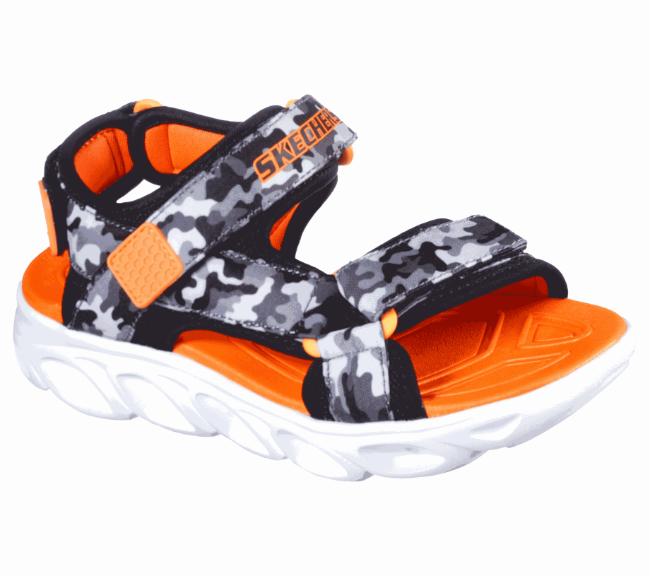 S Lights Hypno-Splash Sun Breaks Black Gray Skechers