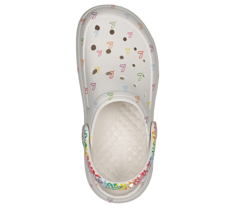 JGoldcrown Foamies Love All White Multi Skechers