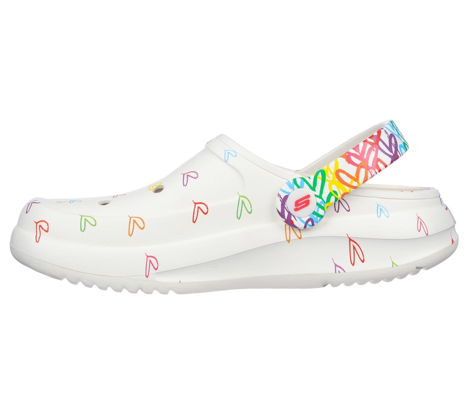 JGoldcrown Foamies Love All White Multi Skechers