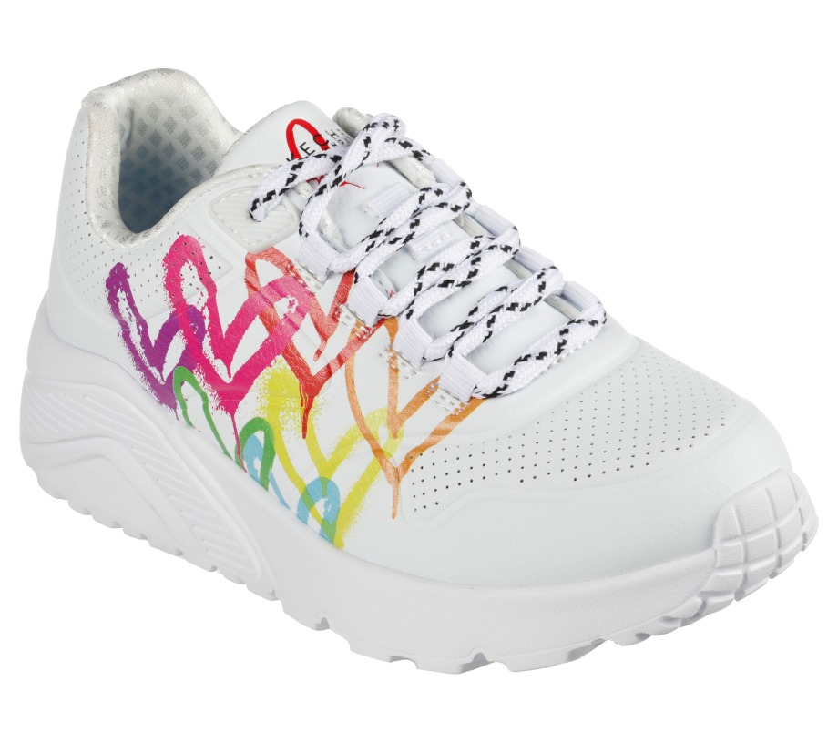 Skechers JGoldcrown Uno Lite Love Brights White Multi