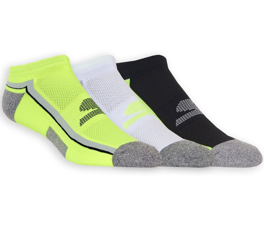 3 Pack Low Cut Athletic Socks Yellow Skechers
