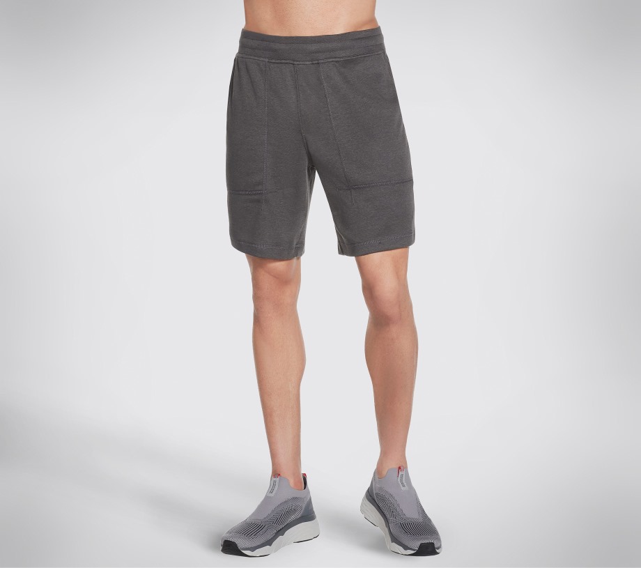Skechers Apparel GOKNIT PIQUE 9 Inch Short Charcoal