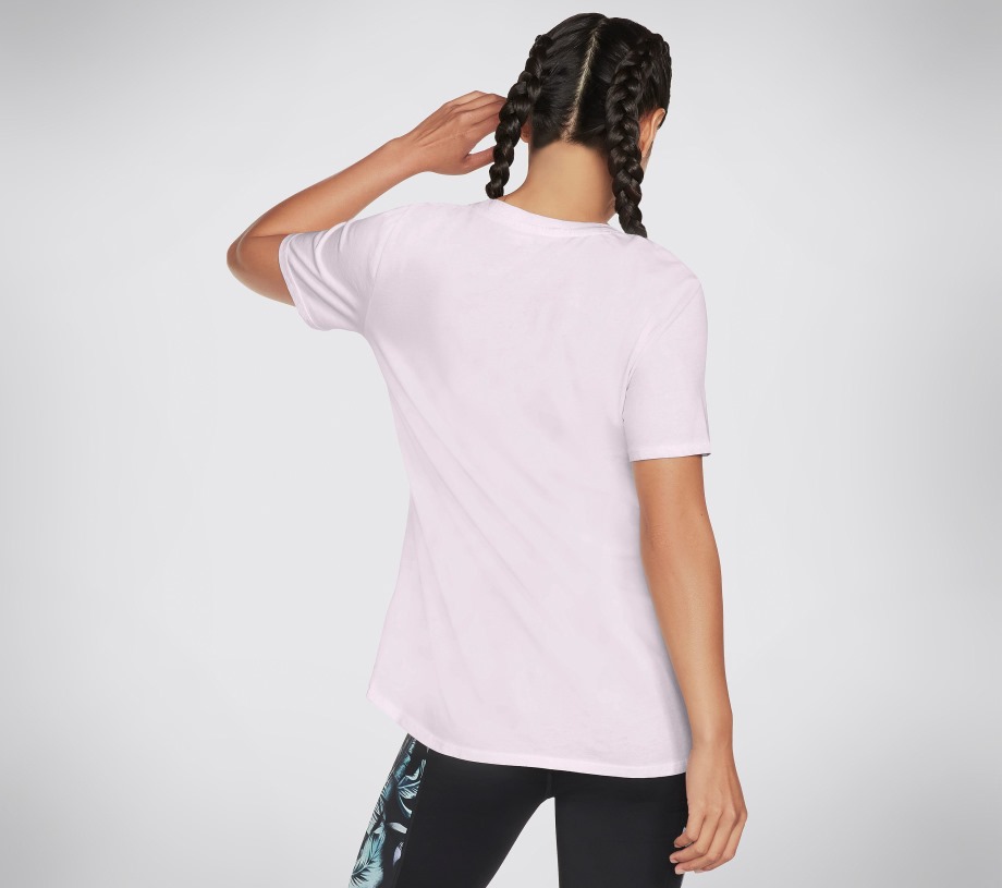 Skechers Apparel Diamond Wash Hatha Scoop Neck Tunic Tee Purple Lavender