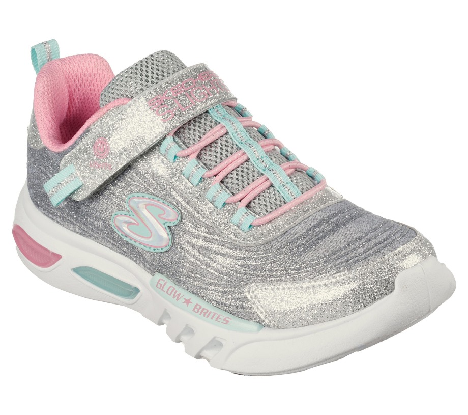 Skechers S Lights Glow-Brites Dazzle Force Light Gray