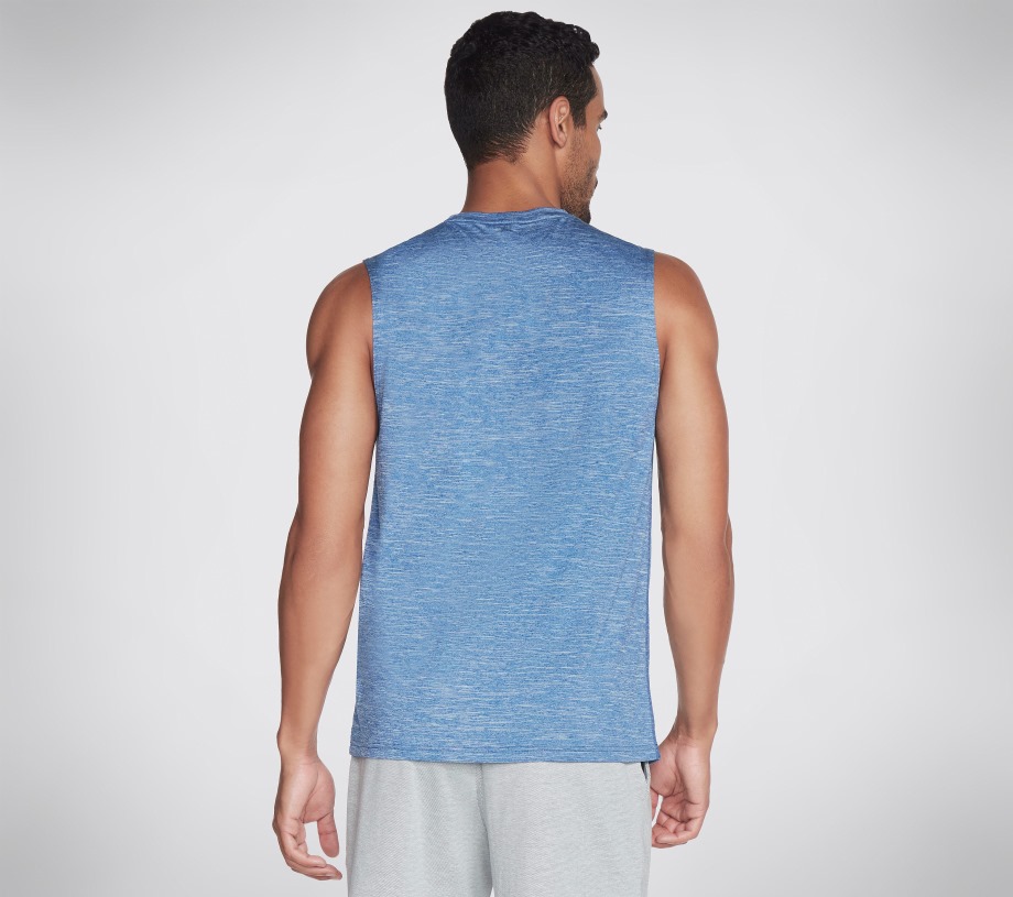 Apparel On the Road Muscle Tank Blue White Skechers