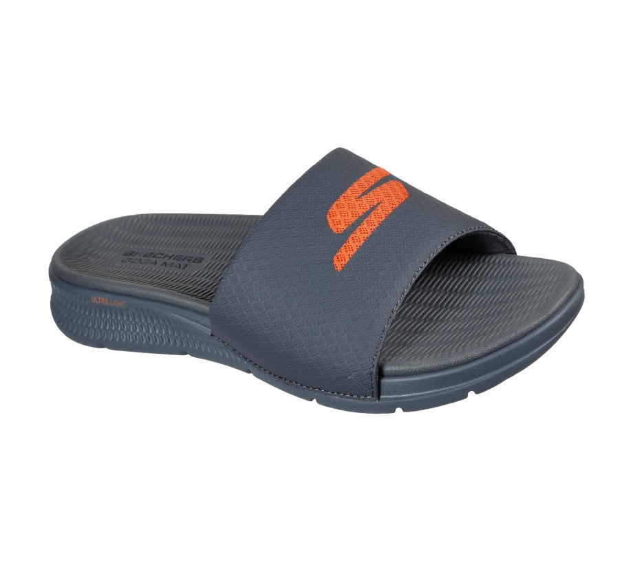 GO Consistent Halo Charcoal Orange Skechers