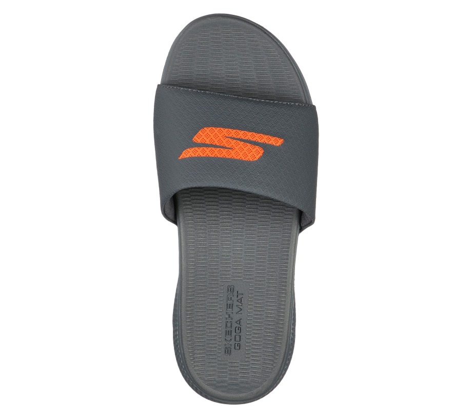 GO Consistent Halo Charcoal Orange Skechers