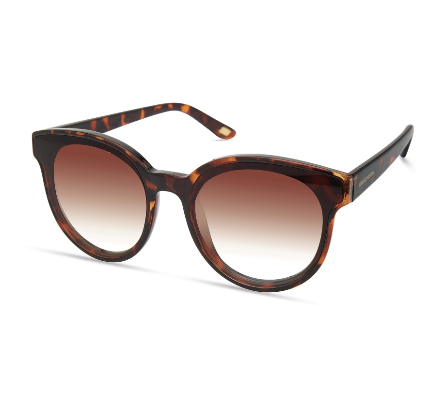 Skechers Round Plastic Sunglasses Brown