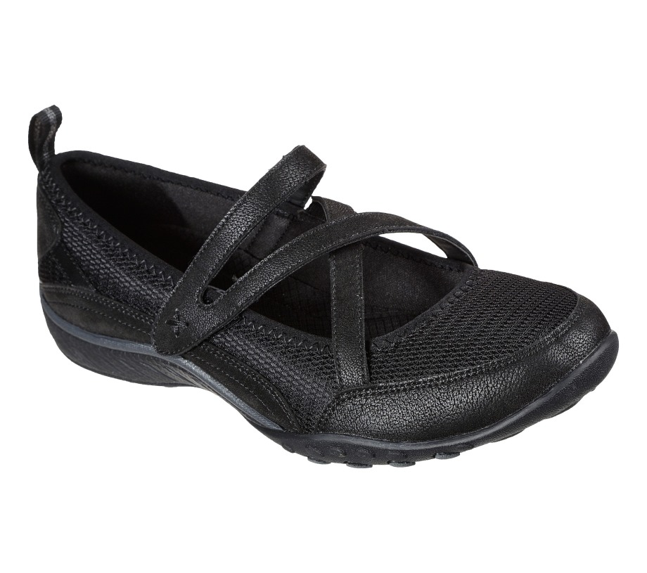 Relaxed Fit Breathe-Easy Cross Talk Black Skechers
