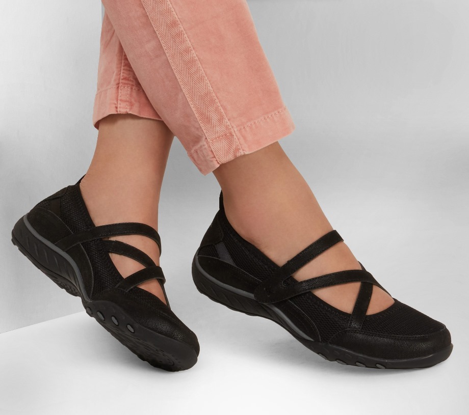 Relaxed Fit Breathe-Easy Cross Talk Black Skechers