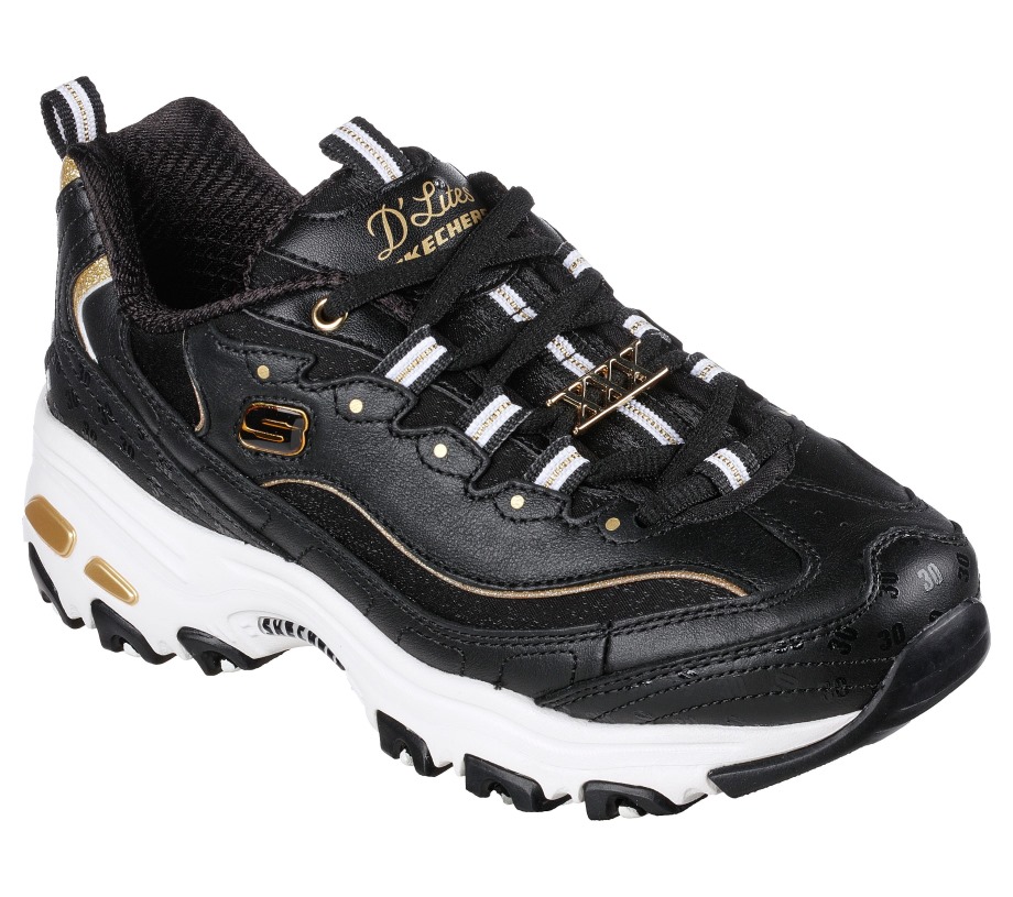D'Lites Million Miles Black Gold Skechers