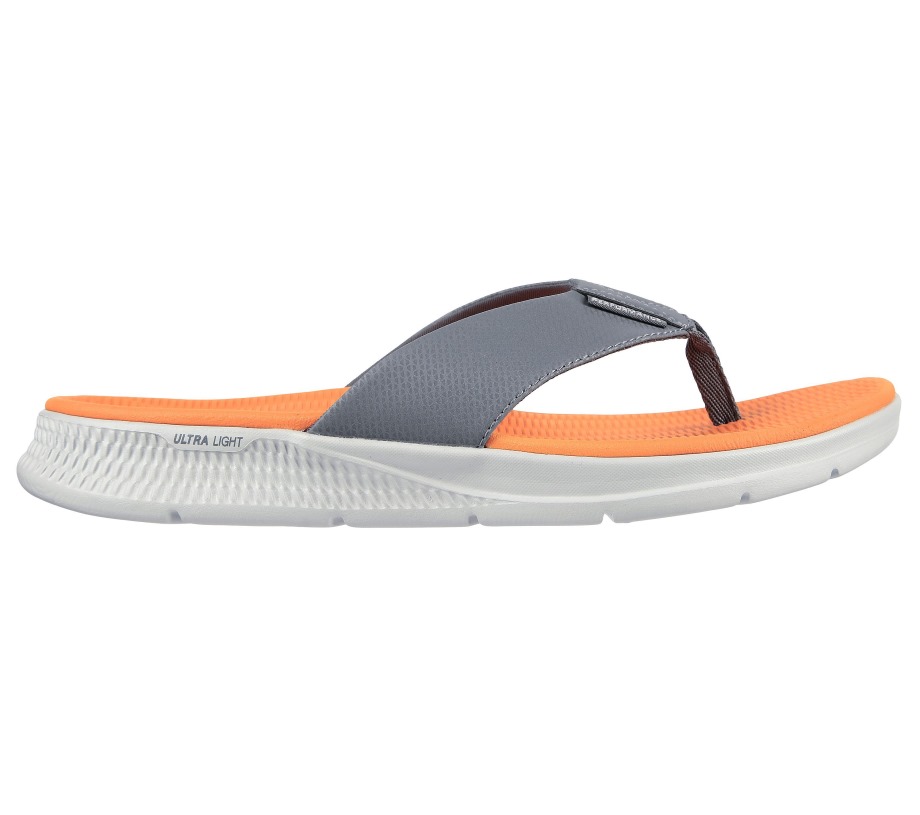 GO Consistent Sandal Synthwave Skechers Gray Orange