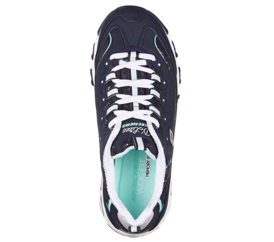 D'Lites Sparkling Rain Navy Aqua Skechers